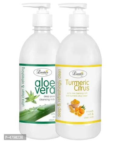 Luster Aloe vera + Turmeric Citrus Cleansing Milk (Paraben & Sulfate Free)-1000 ml.-thumb0
