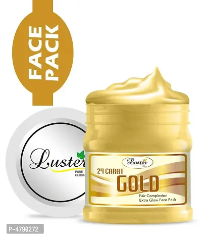 Luster 24 Carat Gold (Extra Glow  Fair Complexion) Face Pack (Paraben  Sulfate Free)-500 g