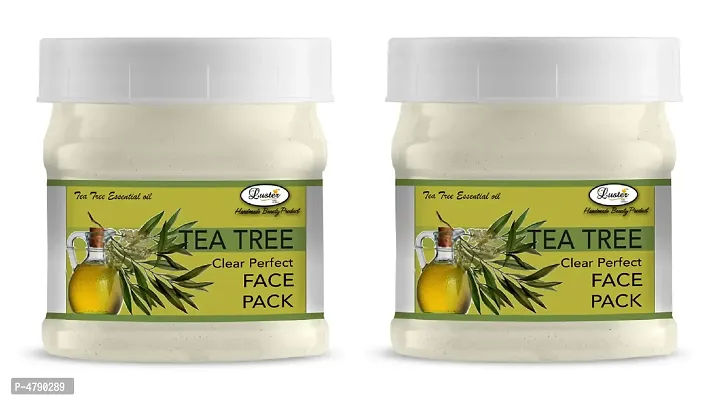 Luster Tea Tree (Clear Perfect) Face Pack (Paraben & Sulfate Free) Pack of 2-500g each