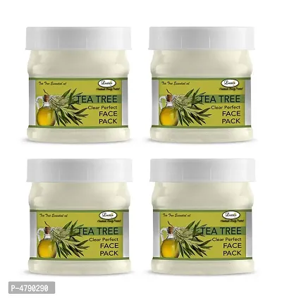 Luster Tea Tree (Clear Perfect) Face Pack (Paraben & Sulfate Free) Pack of 4-500g each
