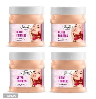 Luster Ultra Fairness Face Pack (Paraben & Sulfate Free)Pack of 4-500g each