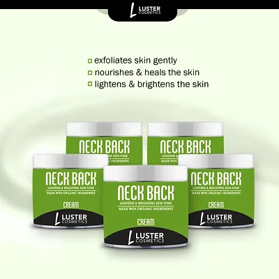 Luster Cosmetics Neck Back (Light  Brightens Skin Tone) Cream (Pack Of 5-100g Each)