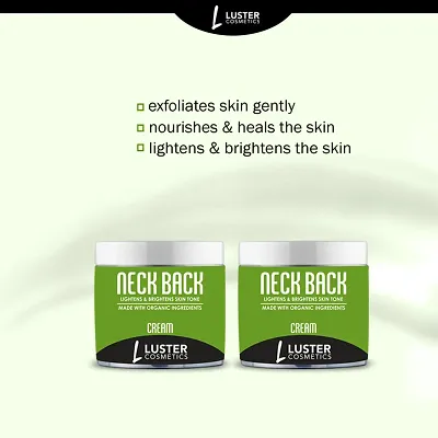 Luster Cosmetics Neck Back (Light  Brightens Skin Tone) Cream (Pack Of 2-100g Each)