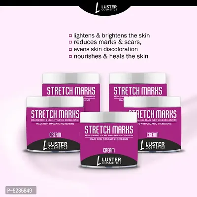 Luster Cosmetics Stretch Marks (Reduces Marks & Scars) Cream (Pack Of 5-100g Each)-thumb0