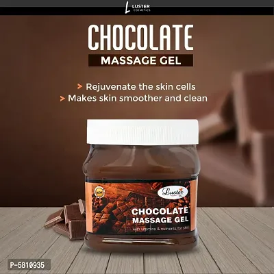 Luster Chocolate Massage Gel | Enriched With Cocoa Extracts | Massage Gel For Face  Body | Helps Skin Moisturizing  Nourishing | Women  Men&rsquo;s Skin Gel | Paraben  Sulfate Free - 500 ml
