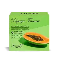 Luster Papaya Frucare Facial Kit | 6 Step Facial Kit | Single Use Mini Facial Kit | Clears Blemishes | Facial Kit For Glowing Skin | For Women  Men (Paraben  Sulfate Free) ndash; 40g-thumb1