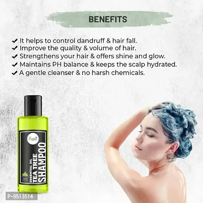 Luster Tea Tree Oil Shampoo For Hair Fall Control | For Dry and Frizzy Hair | Shampoo For Hair Growth | Women and Men Hair Treatment | For All Hair Types | Paraben Free - 210ml-thumb2