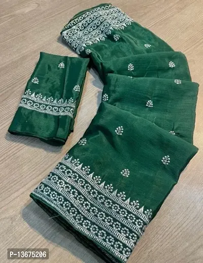 Trendy Women  Saree with Blouse piece