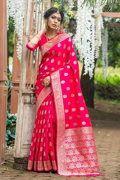 Best Selling Silk Blend Saree with Blouse piece 