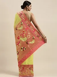 Women Pure Paithani Silk Saree With Blouse Piece-thumb2