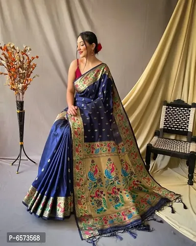 Beautiful Silk Blend Saree with Blouse piece