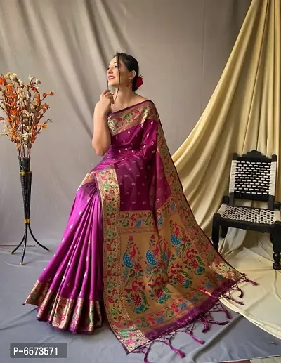 Beautiful Silk Blend Saree with Blouse piece