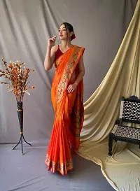 PURE PAITHANI SILK SAREE WITH PAITHANI RICH WEAVED PALLU AND  TASSELS WITH MEENAKARI MOTTIFS-thumb2