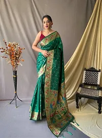 Beautiful Silk Blend Saree with Blouse piece-thumb2