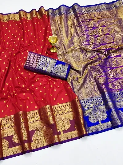 Banarasi Silk Woven Design Sarees with Blouse piece