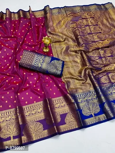 Pure Banarasi Silk Saree With Blouse Piece-thumb0