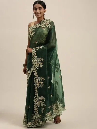 Must Have Organza Saree with Blouse piece 