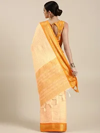 Womens Cotton Silk Checked Saree With Blouse Piece-thumb2