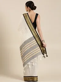 Womens Cotton Silk Checked Saree With Blouse Piece-thumb2