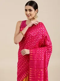 Womens Jamdani Cotton Silk Saree With Blouse Piece-thumb2