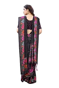 Womens Soft Silk Pashmina Printed Saree With Matching Shawl and Matching Blouse Piece-thumb1
