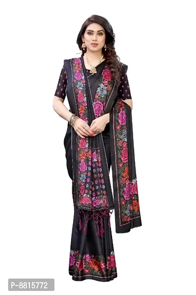 Womens Soft Silk Pashmina Printed Saree With Matching Shawl and Matching Blouse Piece-thumb3