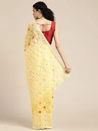 Womens Jamdani Cotton Silk Saree With Blouse Piece-thumb2