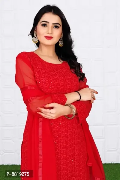 Fancy Georgette Unstitched Dress Material for Women-thumb3