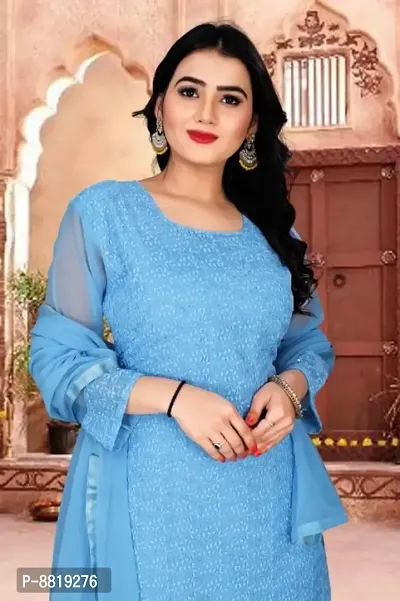 Fancy Georgette Unstitched Dress Material for Women-thumb3