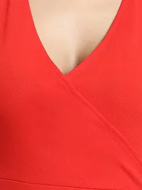 V-neck Bodycon Dress with Ruffles-thumb3