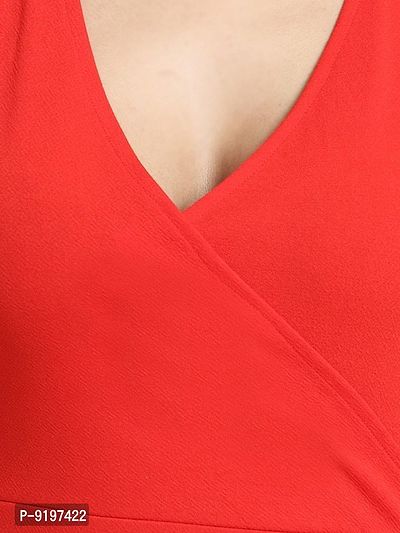 V-neck Bodycon Dress with Ruffles-thumb4