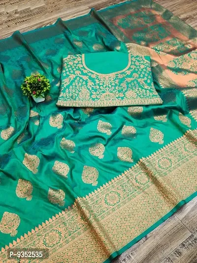 Pure Banarasi Silk Saree With Blouse Piece-thumb0