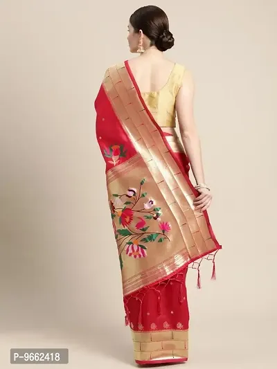 Silk Saree With Unstitched Blouse Piece-thumb2