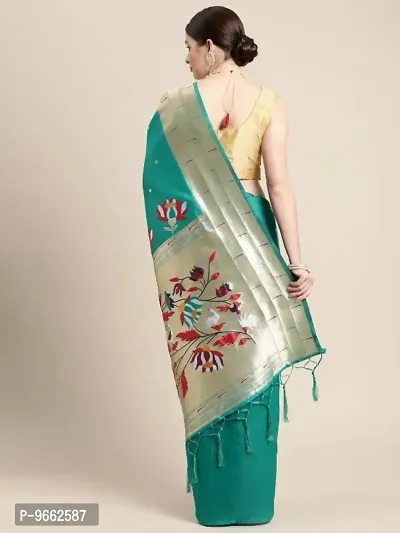 Silk Saree With Unstitched Blouse Piece-thumb2