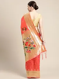 Silk Saree With Unstitched Blouse Piece-thumb1