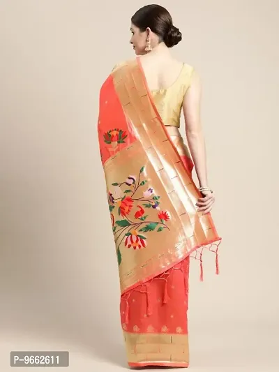 Silk Saree With Unstitched Blouse Piece-thumb2