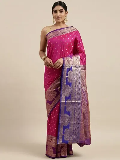 Alluring Silk Blend Saree with Blouse piece 