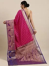 Womens Banarasi Silk Blend Saree With Blouse Piece-thumb1