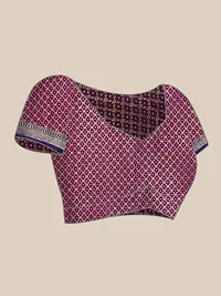 Womens Banarasi Silk Blend Saree With Blouse Piece-thumb4