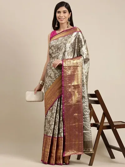 Alluring Tissue Saree with Blouse piece 