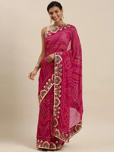 Best Selling Georgette Saree with Blouse piece 