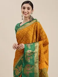 Women Soft Cotton Silk Saree With Unstitched Blouse Piece-thumb2