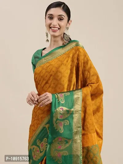 Women Soft Cotton Silk Saree With Unstitched Blouse Piece-thumb3