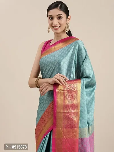 Women Soft Cotton Silk Saree With Unstitched Blouse Piece-thumb3