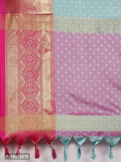 Women Soft Cotton Silk Saree With Unstitched Blouse Piece-thumb4