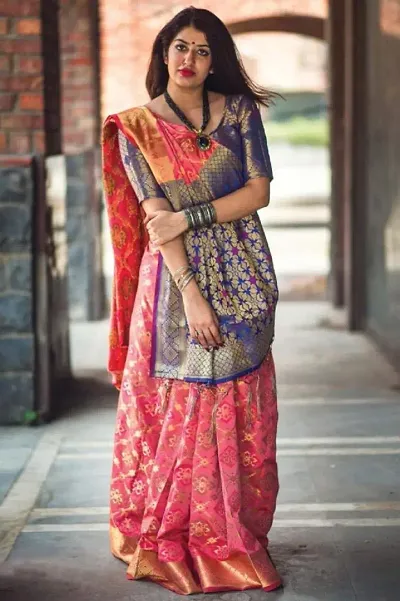 Banarasi Silk Sarees with Blouse Piece