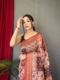 Womens Cotton Sarees With Kashmiri Digital Print-thumb2