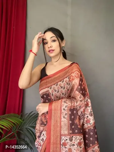 Womens Cotton Sarees With Kashmiri Digital Print-thumb3