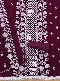 Womens Georgette Unstitched Salwar Suit Dress Material-thumb2