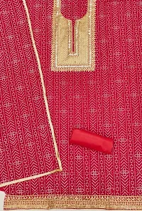 Womens Chanderi Silk Unstitched Dress Material-thumb3